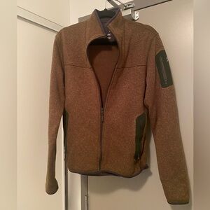 Mens Arcteryx Covert Cardigan Heathered Olive Green Fullzip Fleece size Small
